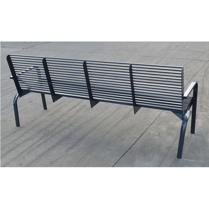 Metal bench with backrest - Image 5