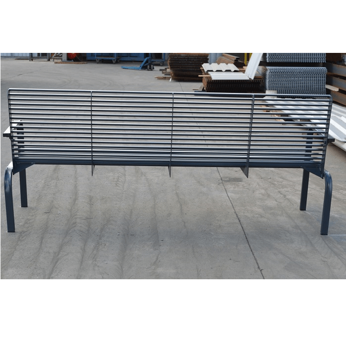 Metal bench with backrest - Image 4
