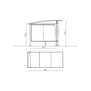 adapost statie autobuz dimensiuni