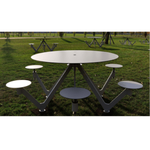 masa rotunda cu scaune rotunde reglabile