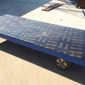 Industrial trailer with 1-axle turnable steering