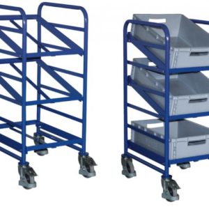 Order picking trolley-trolley for eurobox plastic box